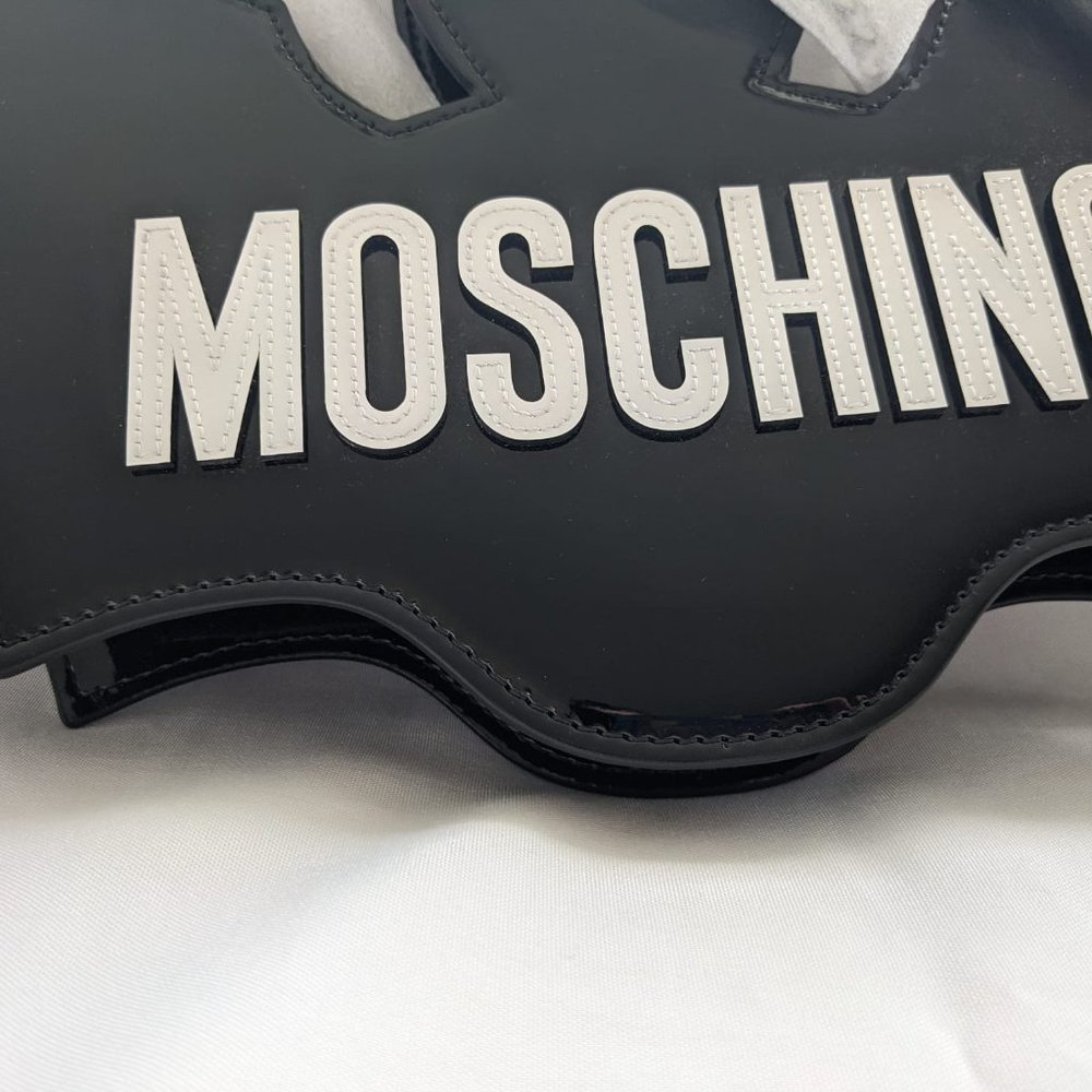 SS20 Moschino Couture Jeremy Scott SHINY BLACK BAT BAG HALLOWEEN TRICK OR CHIC - Picture 13 of 16